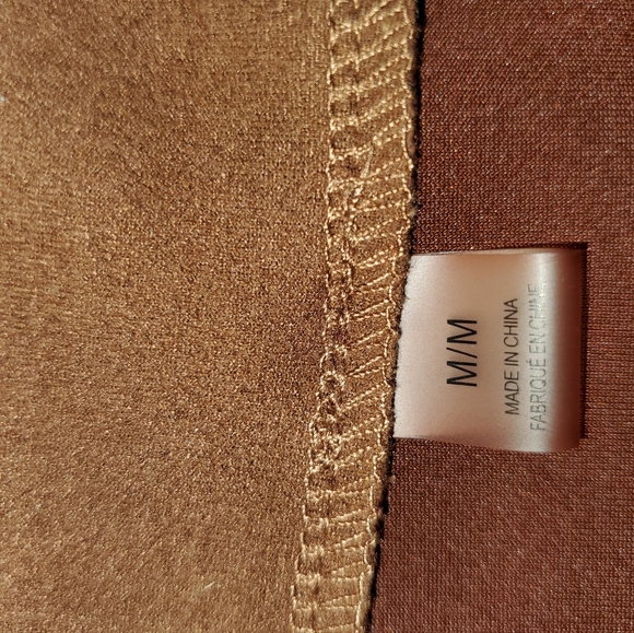Brown Micro Suede T Tahari Pants Medium - Picture 3 of 4